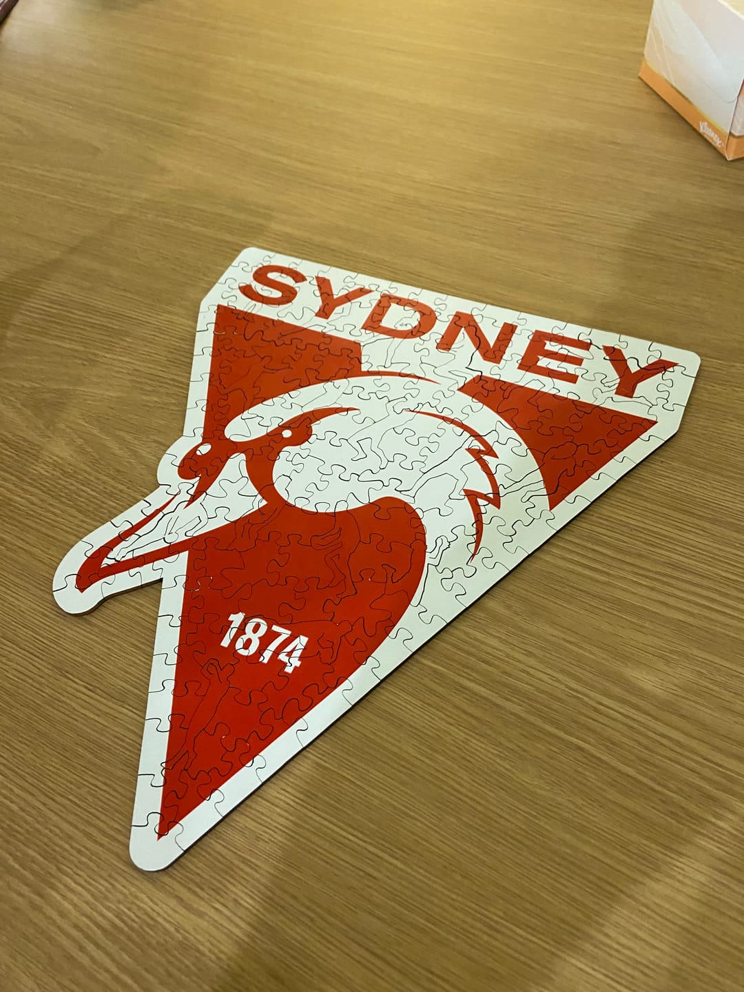 Customer photo review of Sydney Swans Logo - Wooden Puzzle