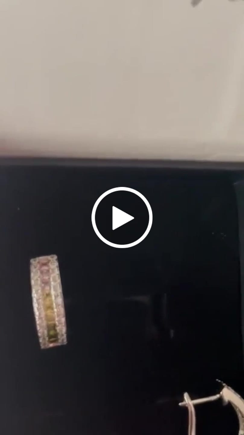 Customer video review of Rachel 18k White Gold Plated 19mm Hoop Earrings with Swarovski Crystals