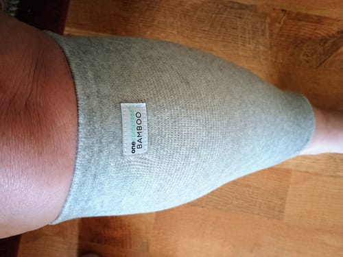 Customer photo review of Premium Bamboo Anti-Fatigue Calf Sleeve