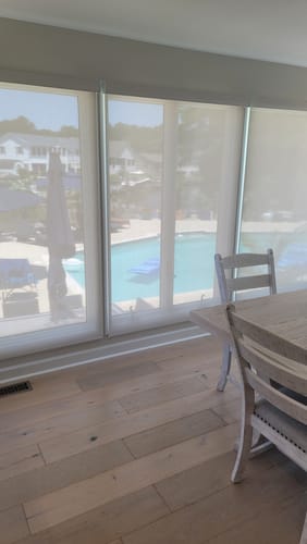 Customer photo review of SmartWings Motorized Light Filtering Solar Shades 1%/3%/5% Openness Aventus