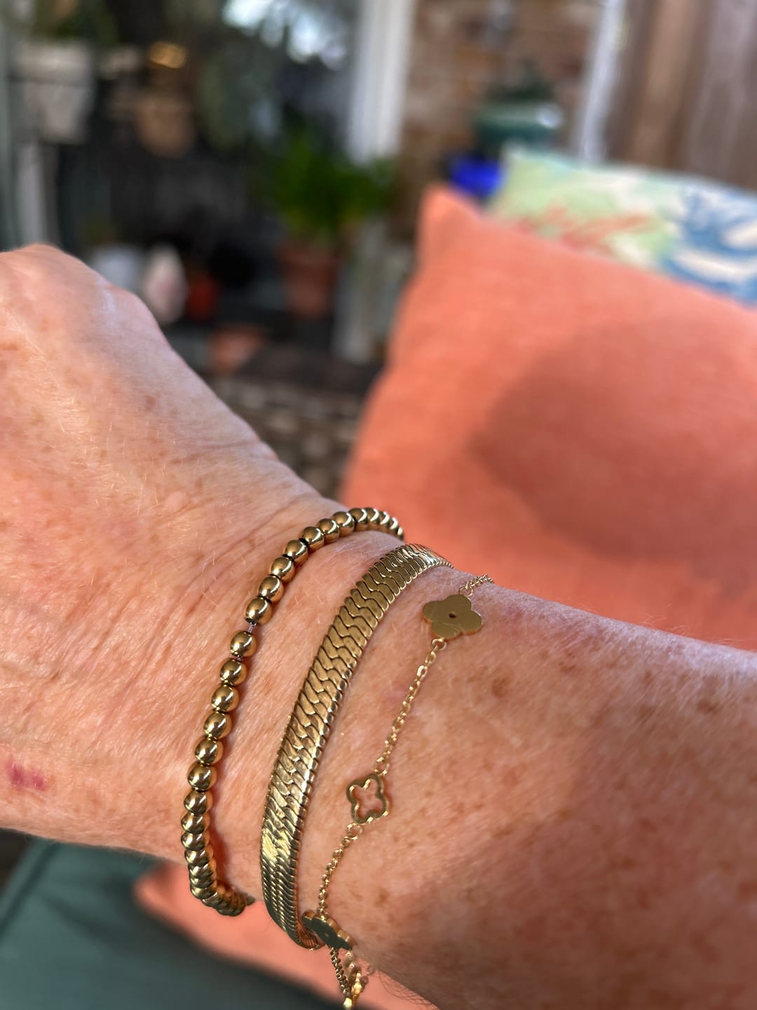Customer photo review of Multi Clover Bracelet