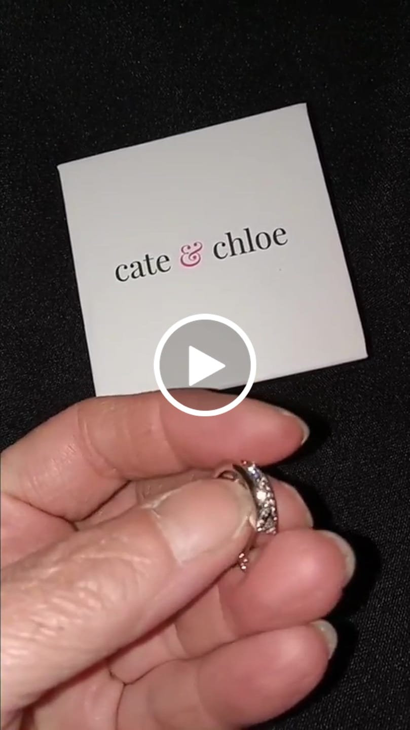 Customer video review of Sawyer 18k White Gold Plated 16mm Crystal Hoop Earrings with Swarovski Crystals