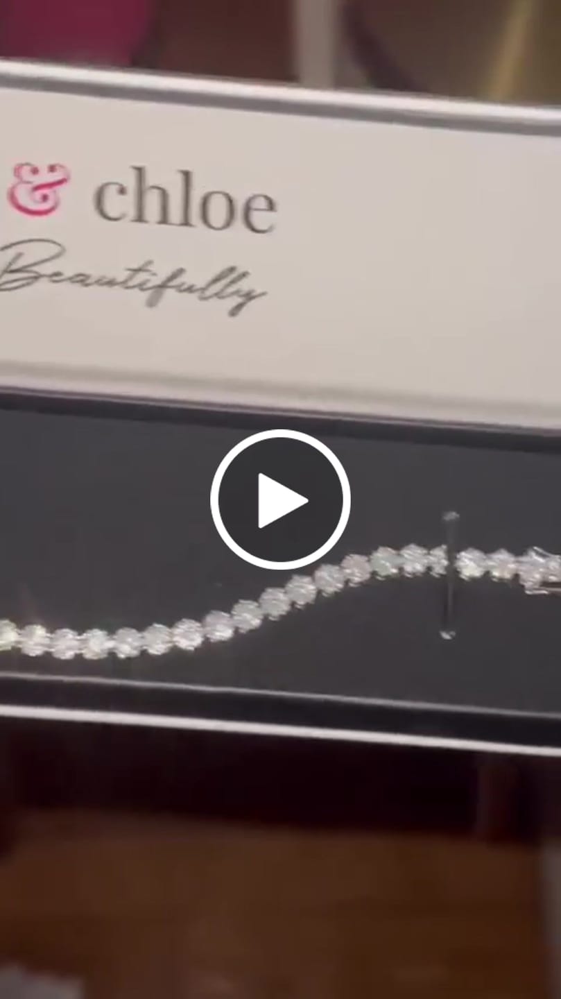 Customer video review of Ally 18k White Gold Plated Tennis Bracelet with Simulated Diamond Crystals