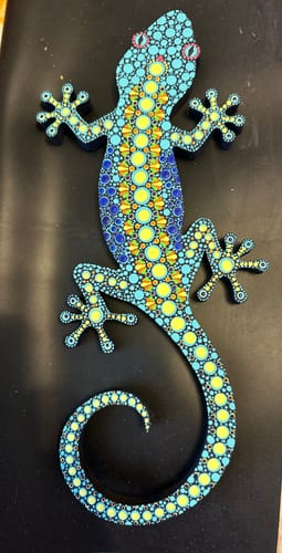 Customer photo review of Unfinished Wood Gecko Shape - Animal - Craft - up to 46" DIY