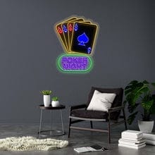 Customer photo review of POKER NIGHT - Premium Neon Artwork