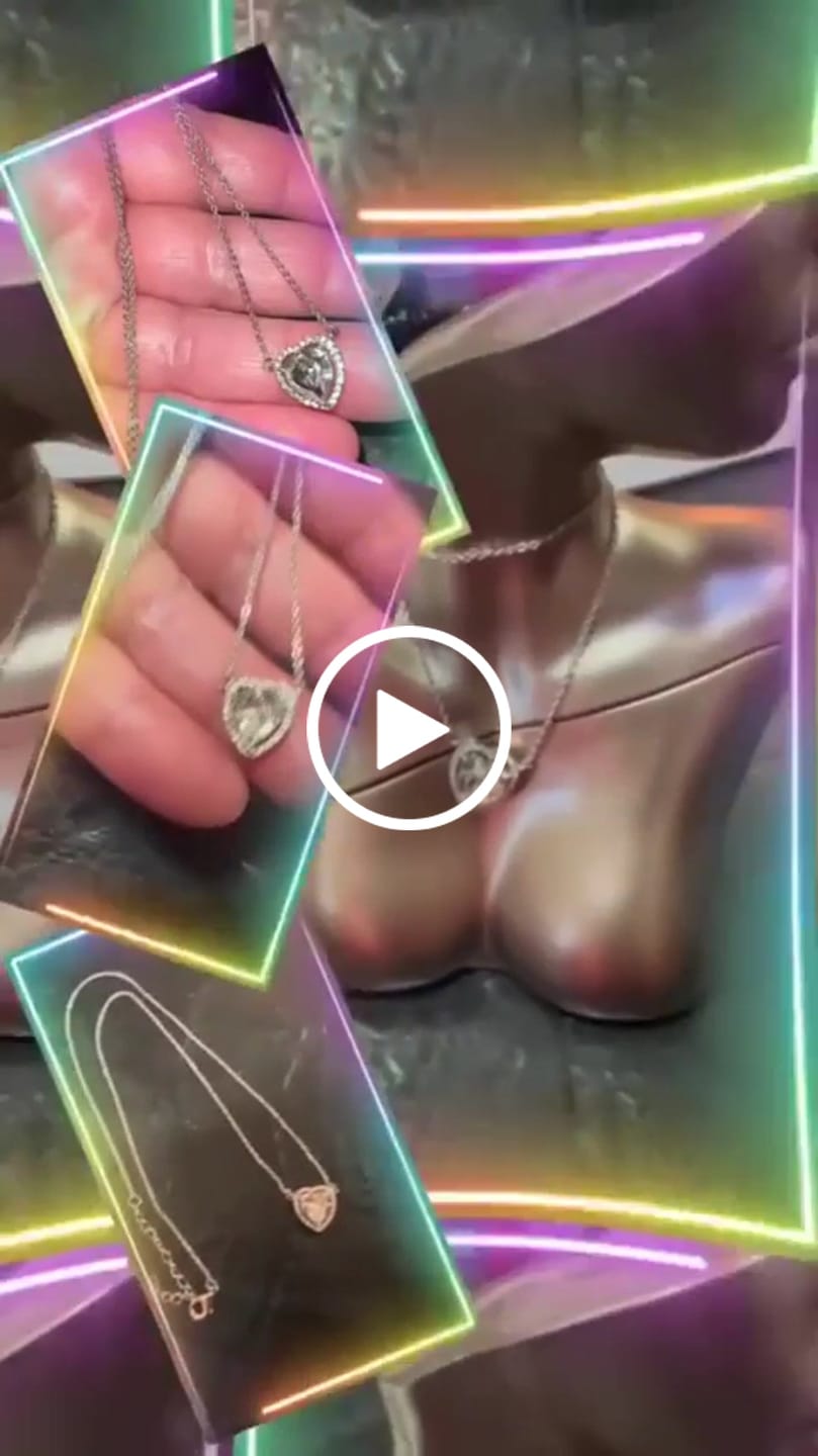 Customer video review of Tara 18k White Gold Plated Halo Heart Pendant Necklace with Swarovski Crystals