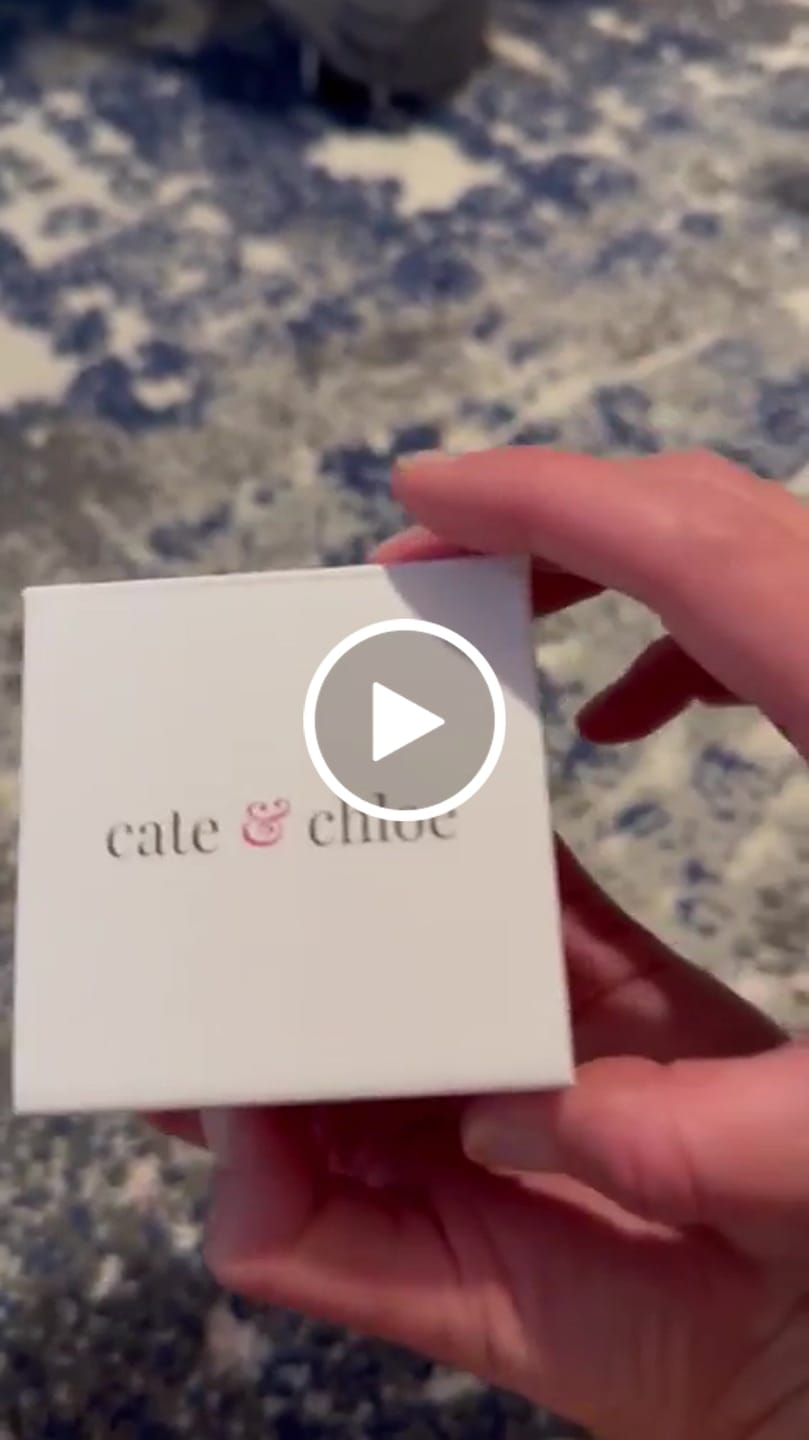 Customer video review of Dahlia 18k White Gold Plated 12mm Hoop Earrings with Swarovski Crystal
