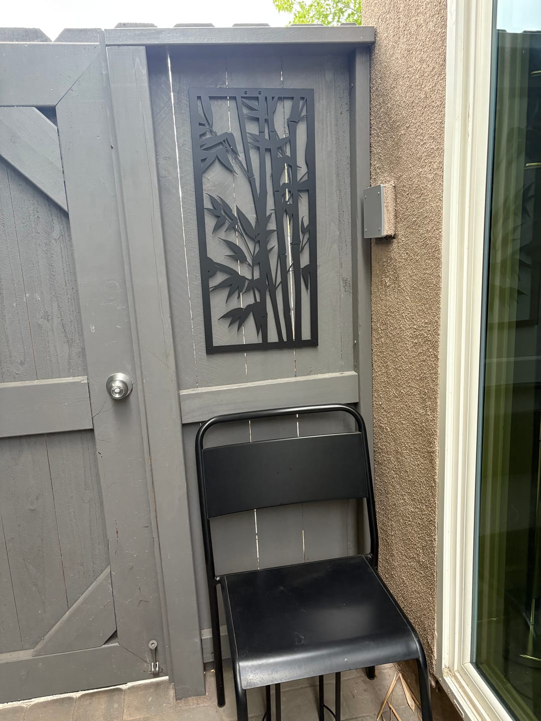 Customer photo review of Bamboo Wall Art - Bamboo Trees Metal Wall Hanging Decor