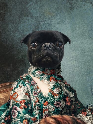 Customer photo review of The Flower Lady - Custom Pet Portrait