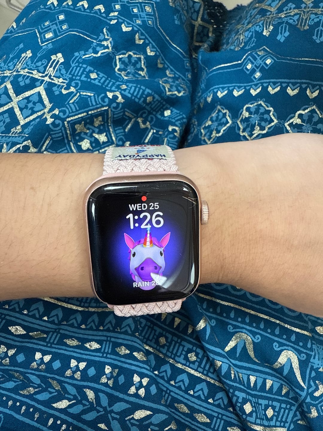 Customer photo review of Cartoon Sticker Elastic Nylon Strap For iWatch