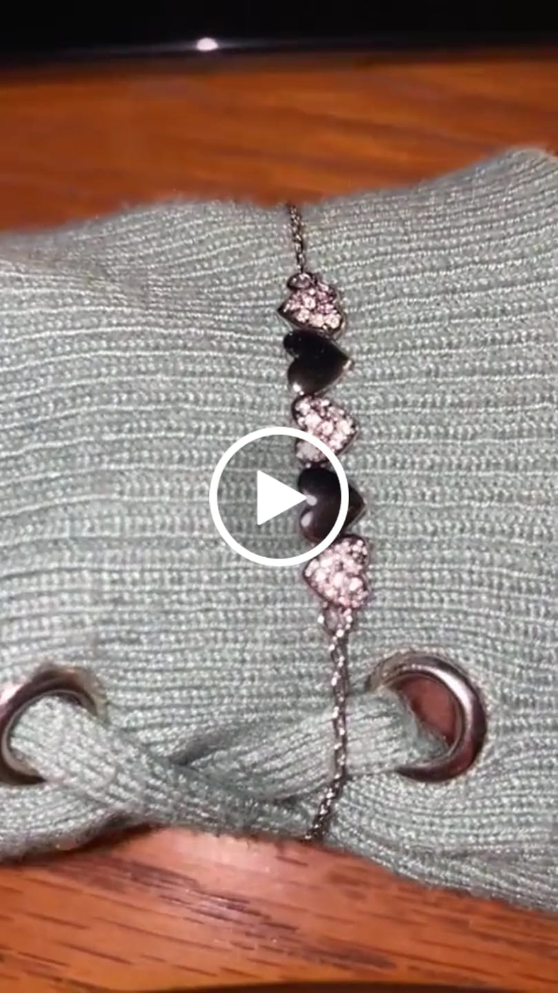 Customer video review of Juliette 18k White Gold Plated Heart Bracelet with Swarovski Crystals