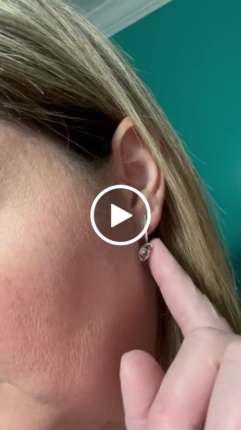 Customer video review of Moissanite by Cate & Chloe Naomi 18k Gold Plated 925 Sterling Silver Dangle Earrings 0.9tcw