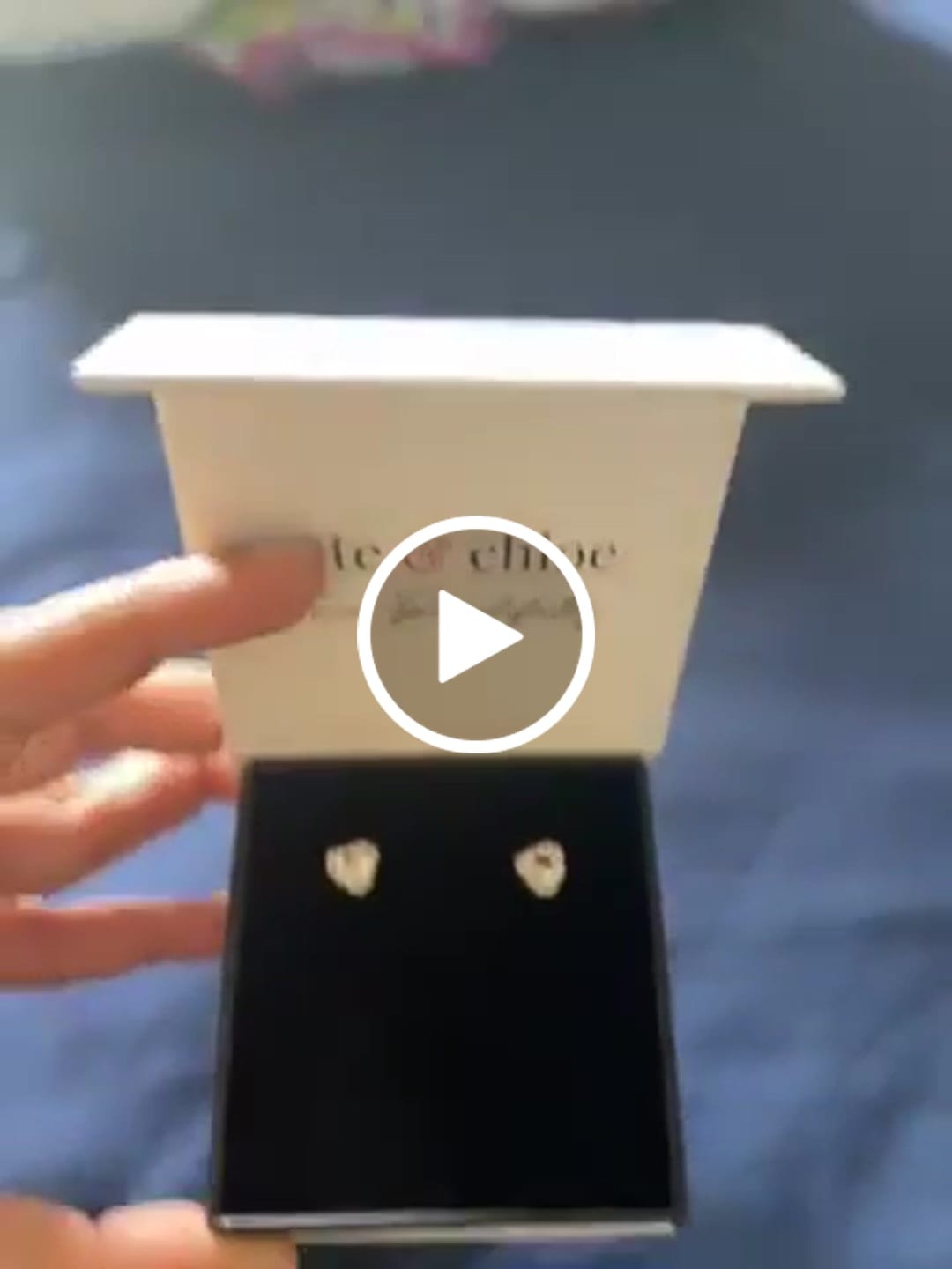 Customer video review of Harmony 18k White Gold Plated Stud Earrings with Round Swarovski Crystals