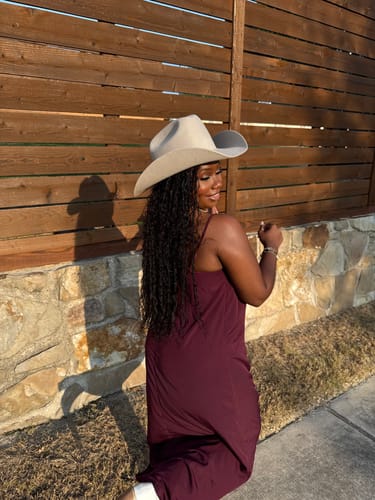Customer photo review of ACT II Cattleman Hat - Taupe Stone