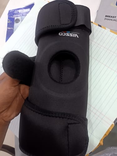 Customer photo review of Functional Knee Support | Provides moderate support & stability to the Knee | Color - Black (Single Piece)