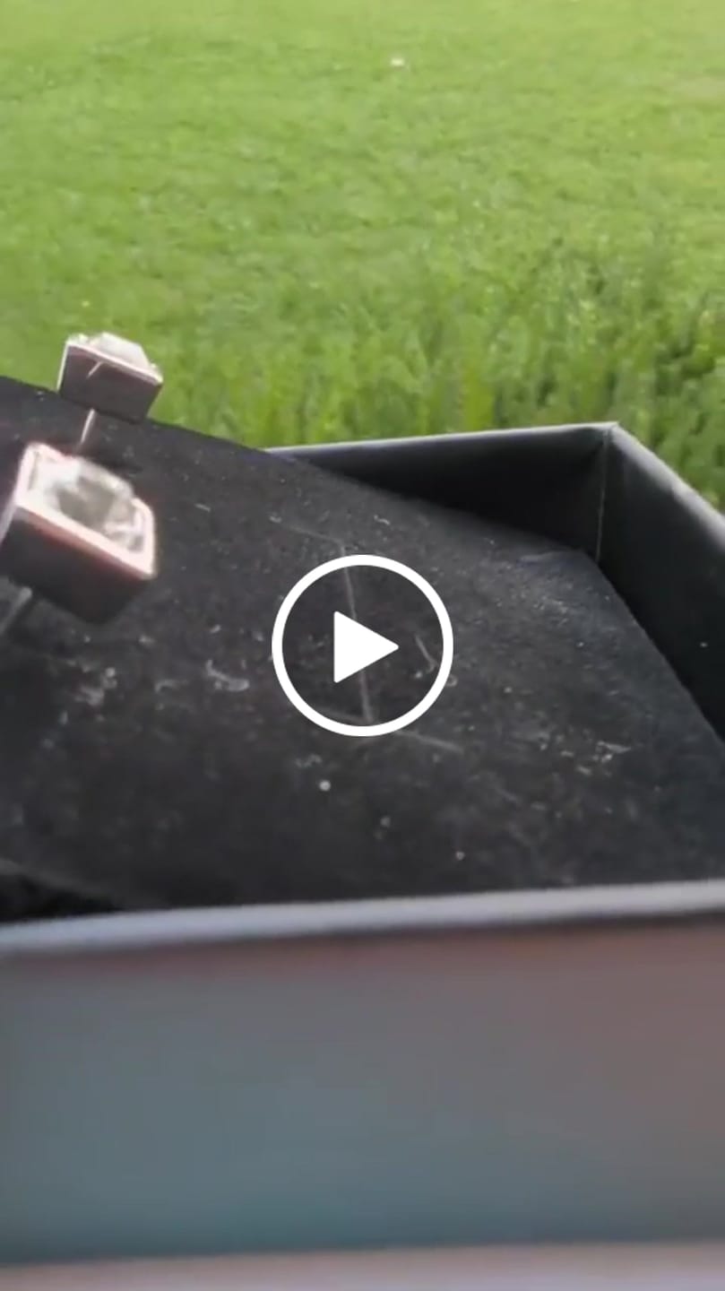 Customer video review of Brooke 18k White Gold Plated Stud Earrings with Princess Cut Swarovski Crystals