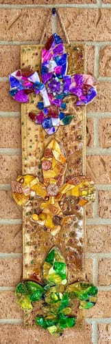 Customer photo review of Unfinished Wood Fleur di Lis Shape | Saint's Football | France | DIY Craft Cutout | up to 46"