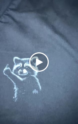 Customer video review of Frecher Waschbär (klein) - Bio Herren Shirt