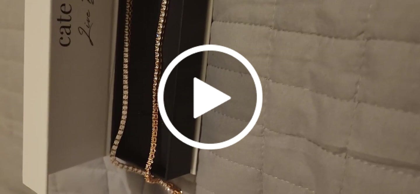 Customer video review of Kaylee 18k White Gold Plated Necklace with Simulated Diamond Crystals
