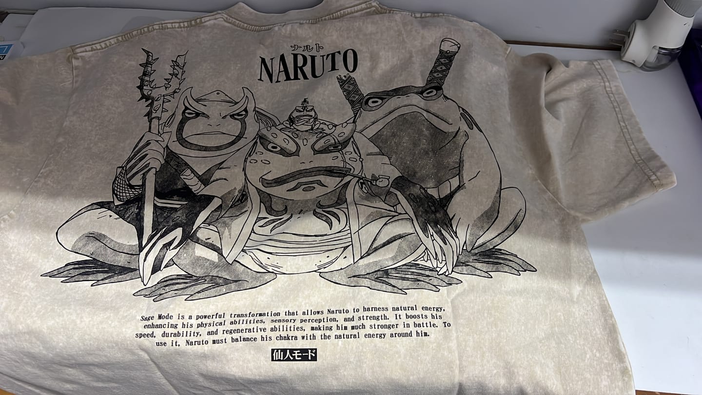 Customer photo review of Camisa Naruto Sabio Sapos - Naruto