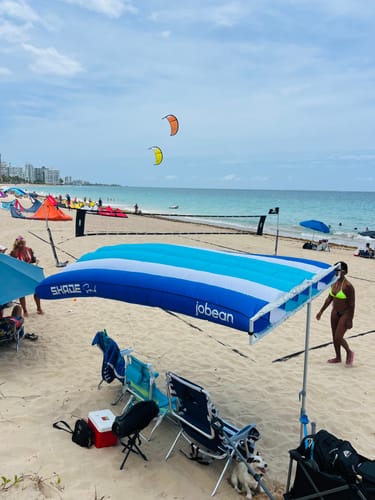 Customer photo review of ShadeSock - Wind-Inflating, Silent Beach Shade