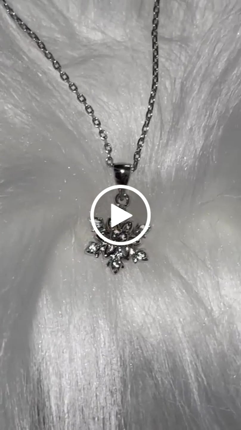 Customer video review of Sunny 18k White Gold Plated Crystal Necklace with Swarovski Crystals