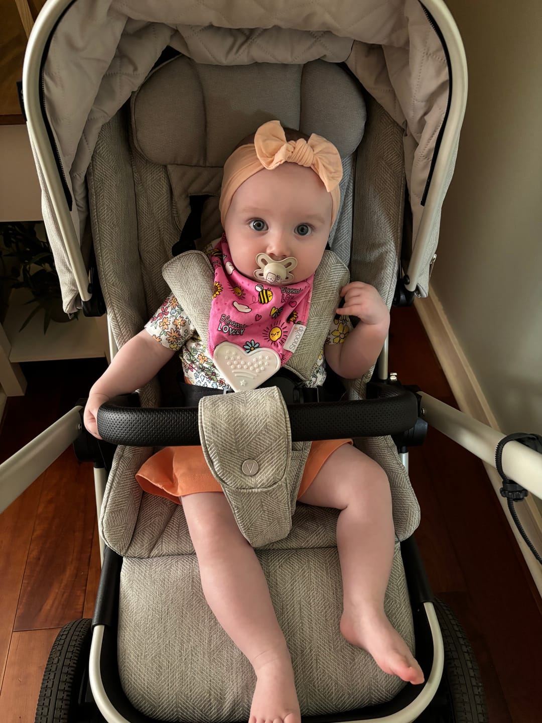 Customer photo review of Bloomin Lovely Teething Bib