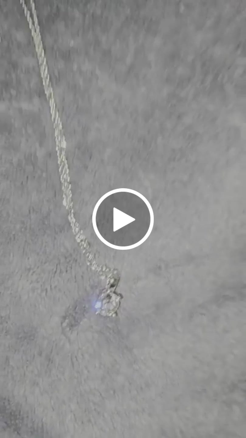 Customer video review of Araylia 18k White Gold Plated Necklace with Solitaire Round Cut Swarovski Crystal