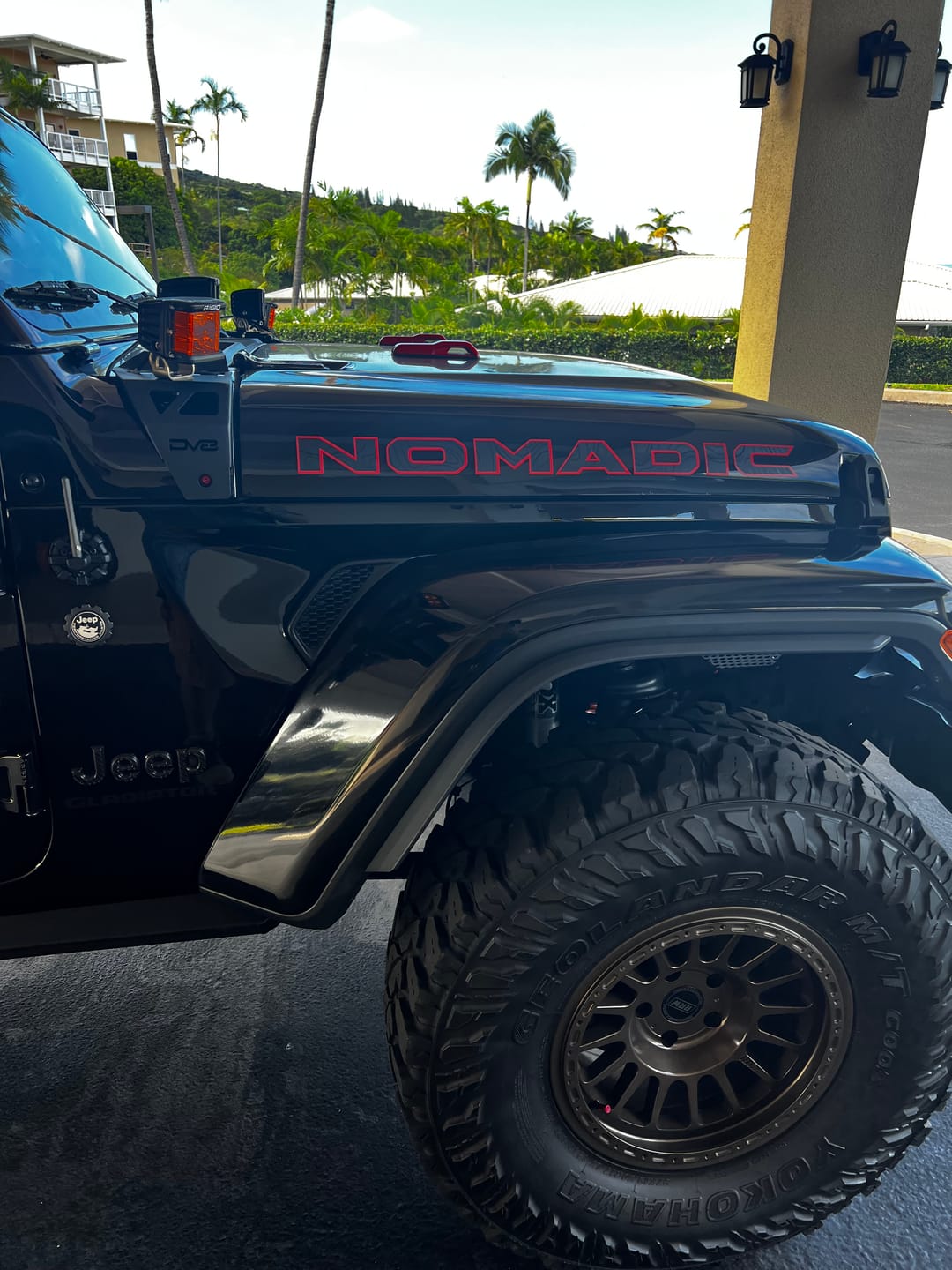 Customer photo review of Premium Black Topo Hood Lettering | Set of 2
