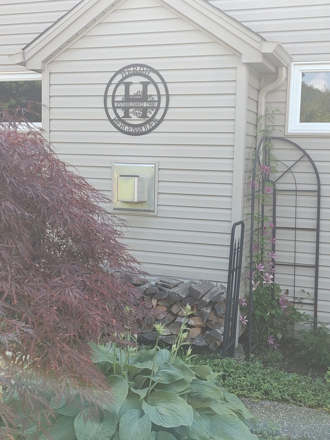 Customer photo review of Custom Metal Family Established Monogram Wall Art - 20+ Color Options