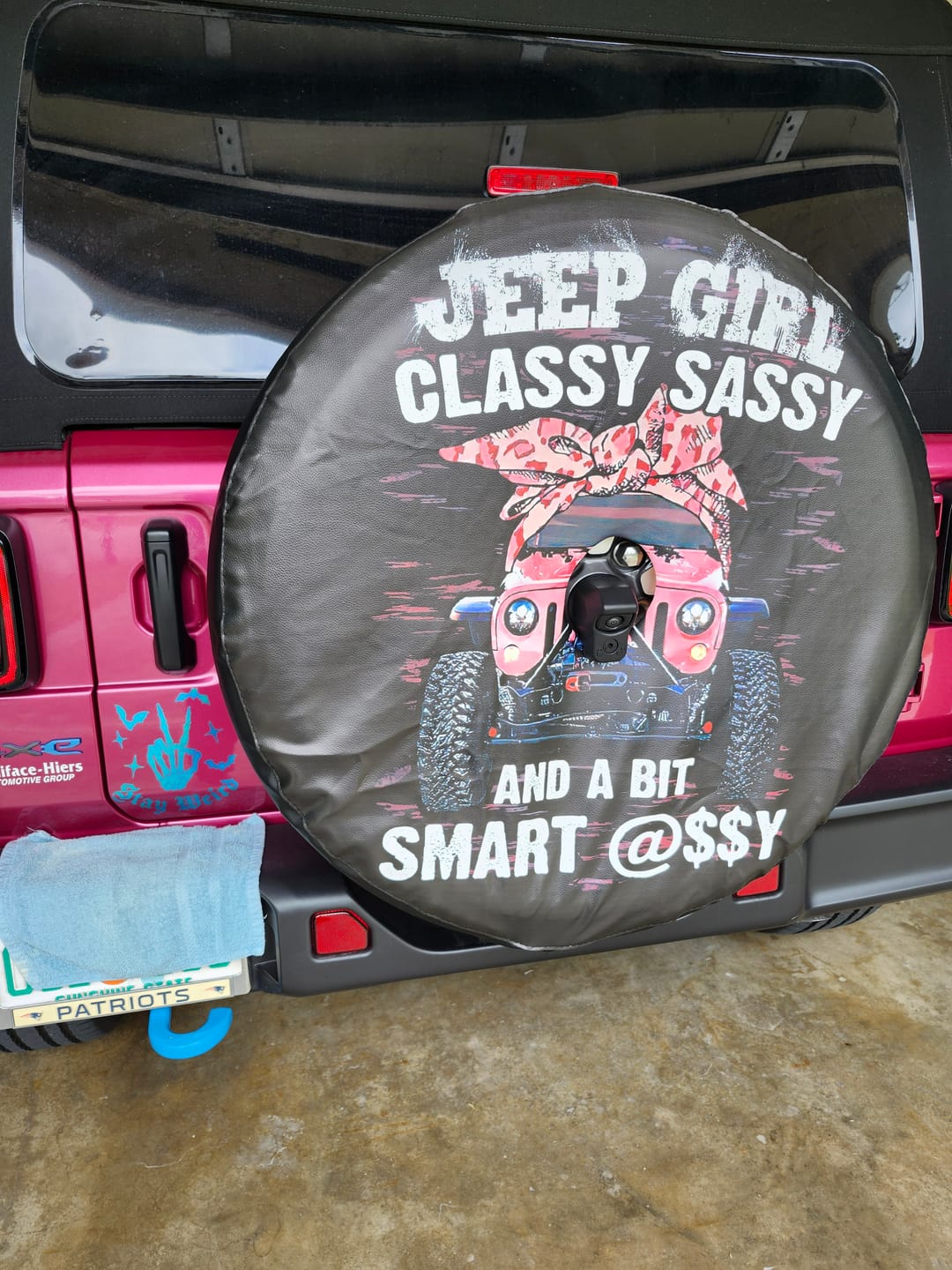 Customer photo review of Jeep Girl Classy Sassy And A Bit Smart 02 Spare Tire Cover LT11
