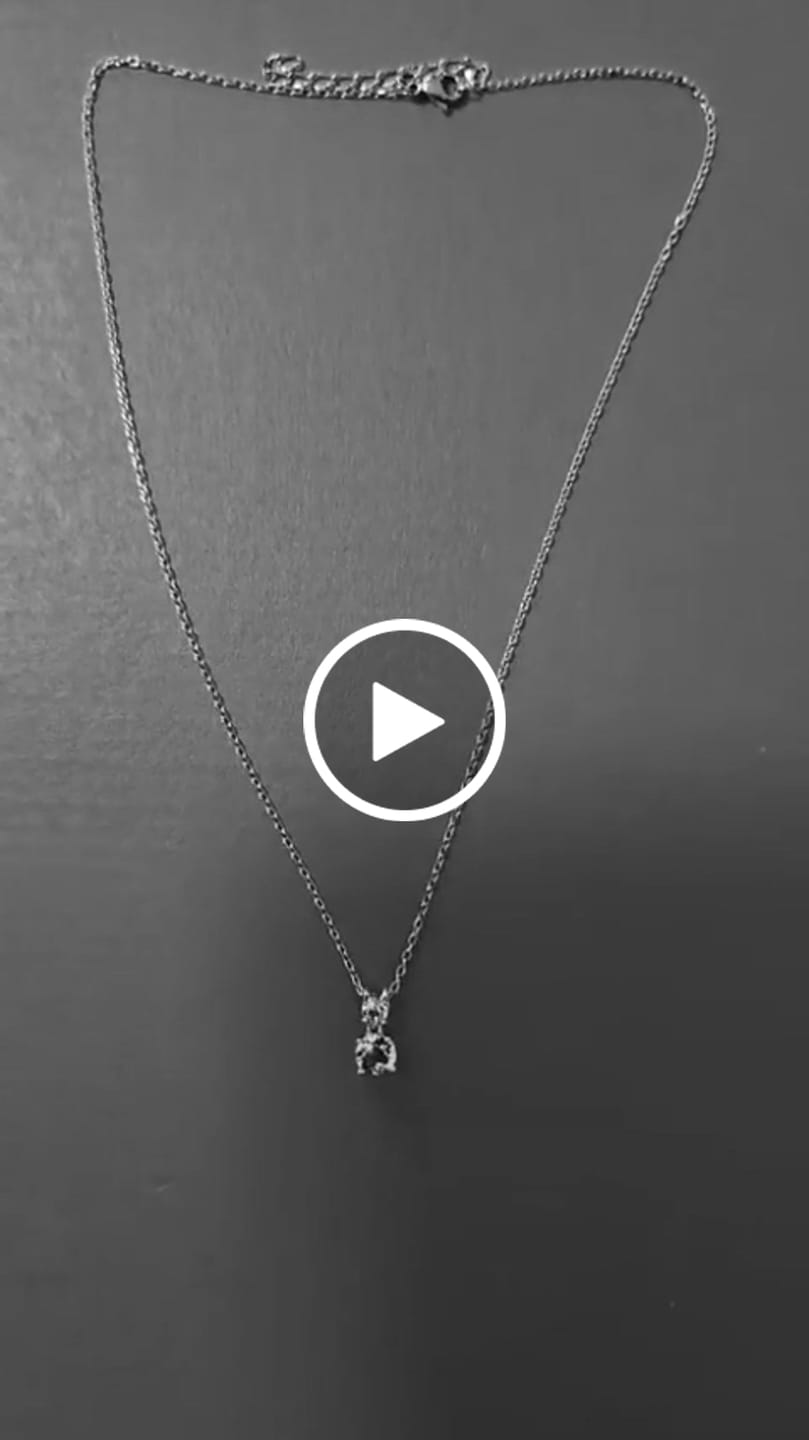 Customer video review of Jasmine 18k White Gold Plated Drop Necklace with Swarovski Crystals