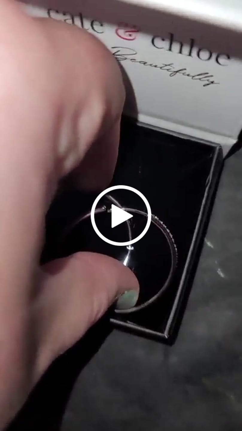 Customer video review of Leslie 18k White Gold Plated 14mm-40mm Hoop Earrings with Swarovski Crystals