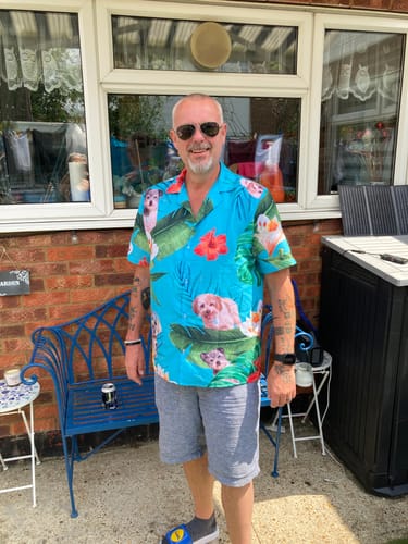 Customer photo review of Your photo - Personalised Hawaiian Shirt
