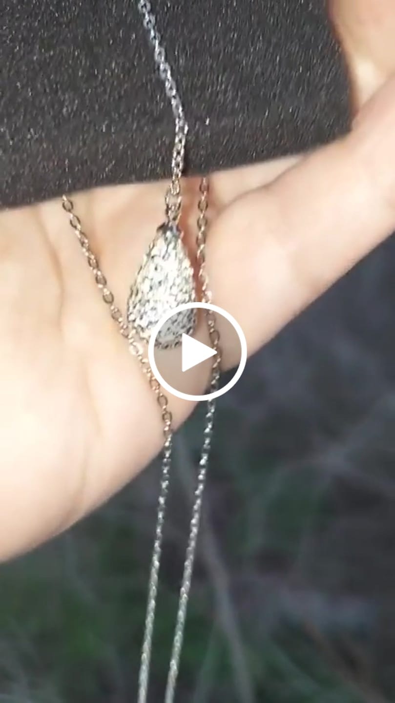 Customer video review of Ava 18k White Gold Plated Tear drop Y-Necklace with Simulated Diamond Crystals - Final Sale