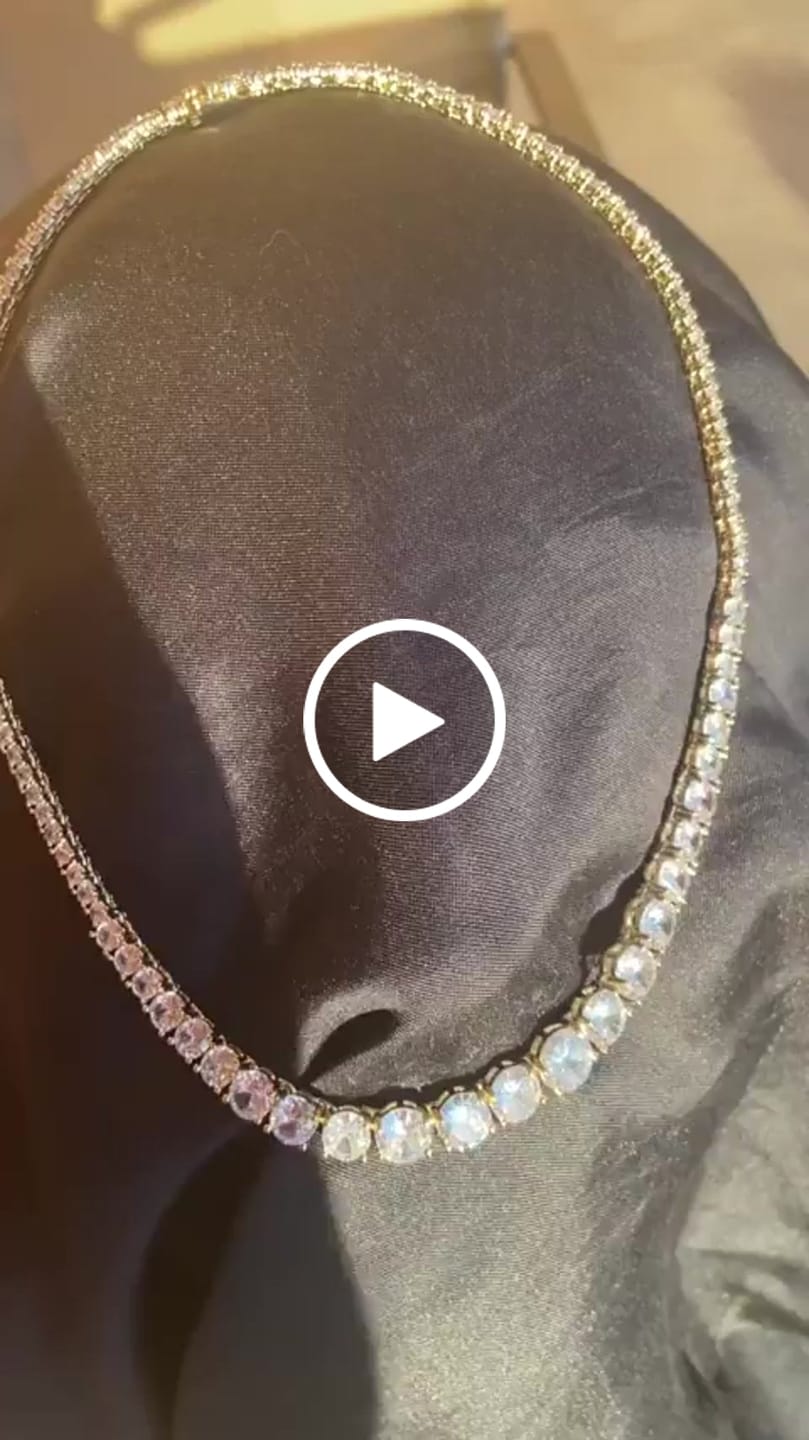 Customer video review of Whitney 18k White Gold Plated Necklace with Simulated Diamond Crystals