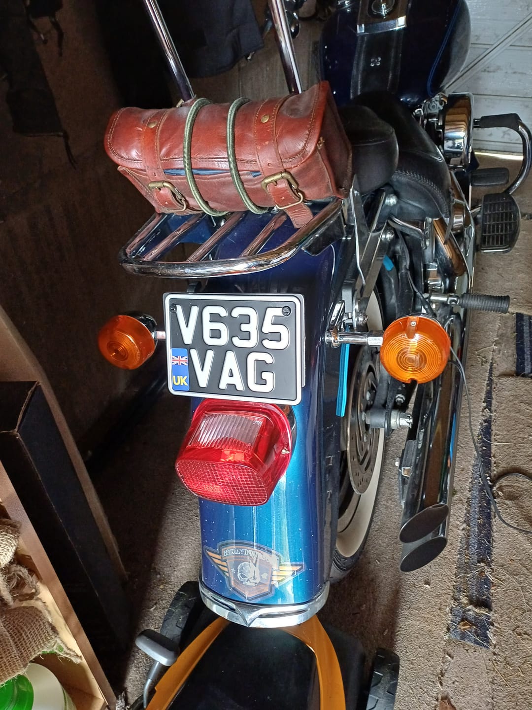 Customer photo review of Classic Metal Pressed 7×5 Motorbike Number Plate