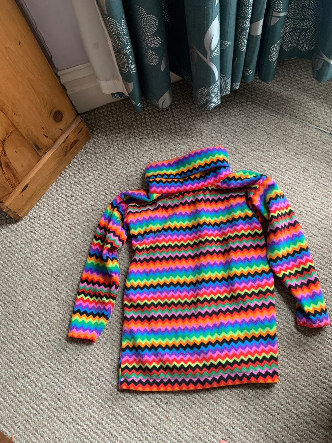 Customer photo review of Multicoloured Zig Zag Anti Pill Polar Fleece