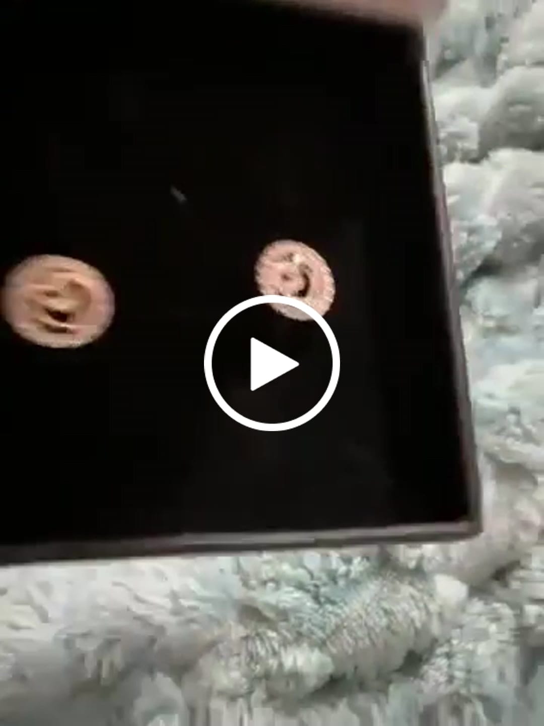 Customer video review of Khaleesi 18k White Gold Plated Silver Heart Stud Earrings with Swarovski Crystals