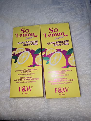 Customer photo review of FW SO LEMON GLOW BOOSTER BODY CARE LOTION 500ml