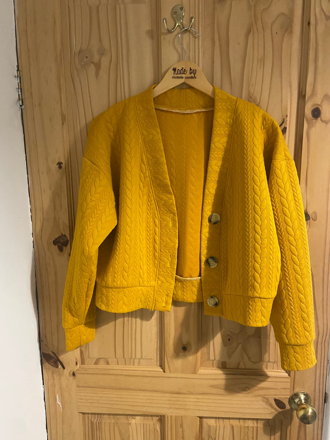 Customer photo review of Cable Knit Jersey Fabric