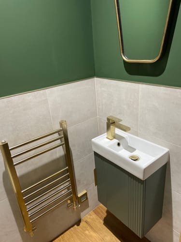 Customer photo review of RYKER - Brushed Brass Mono Basin Mixer Tap Inc P/B Waste