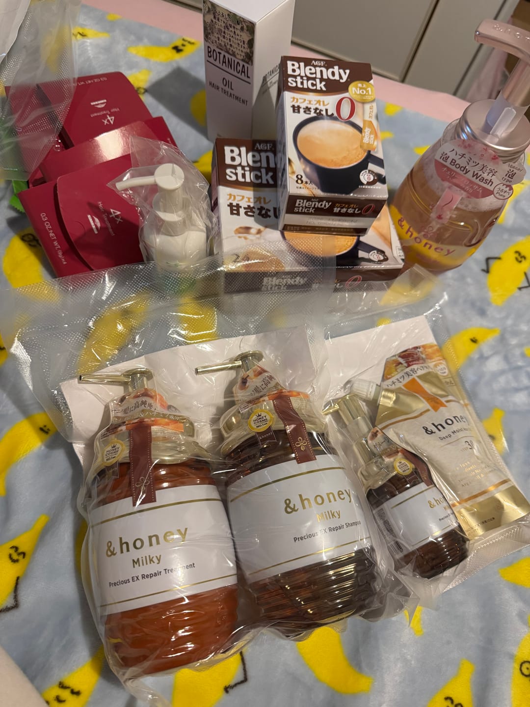Customer photo review of & Honey Milky Precious EX Repair Shampoo, Treatment & Hair Oil Set (500ml x2 + 105ml)