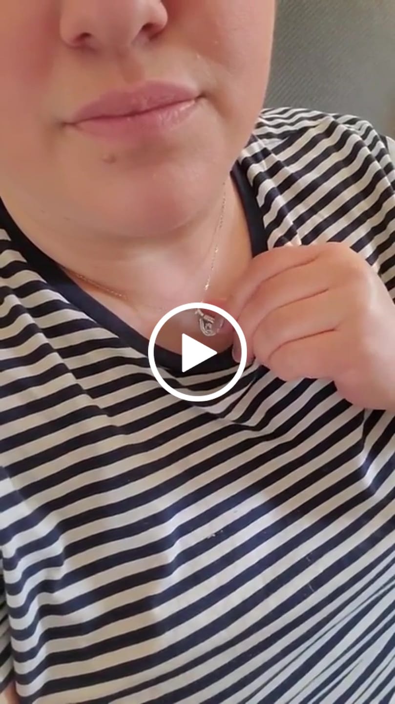Customer video review of Bernadette 18k White Gold Plated Tear drop Necklace with Swarovski Crystals