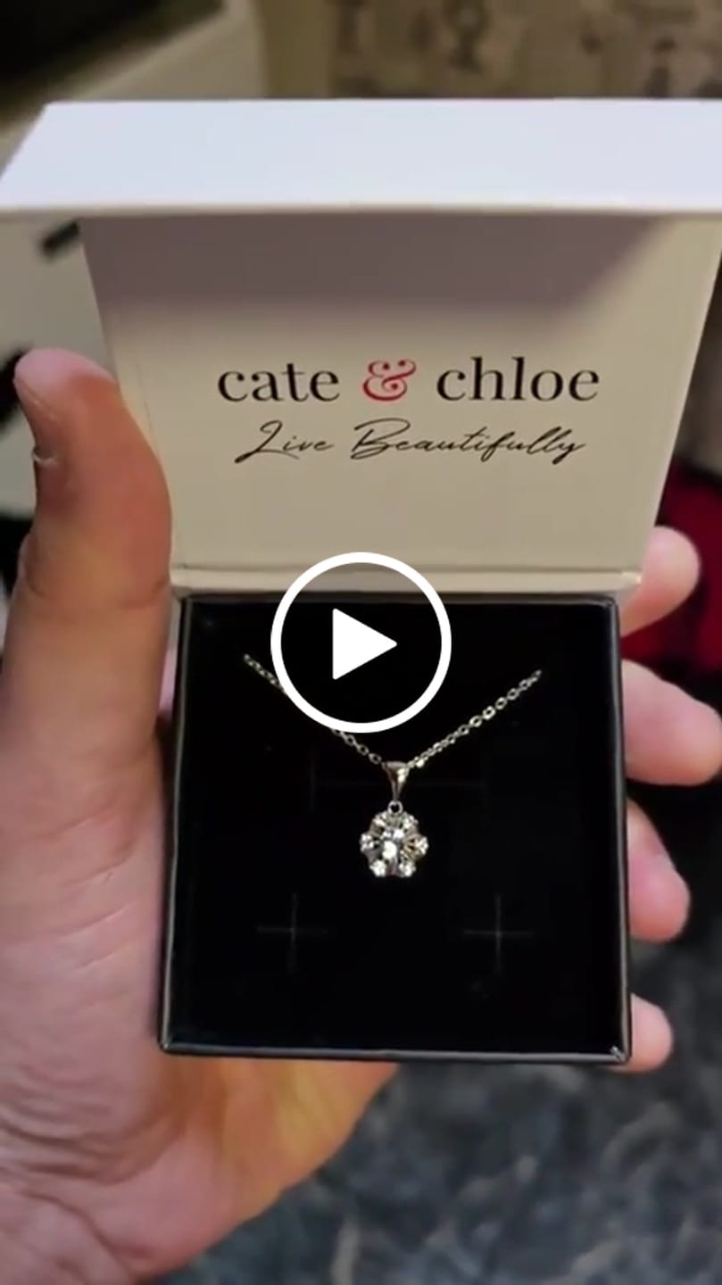 Customer video review of Millie 18k White Gold Plated Necklace with Swarovski Crystals