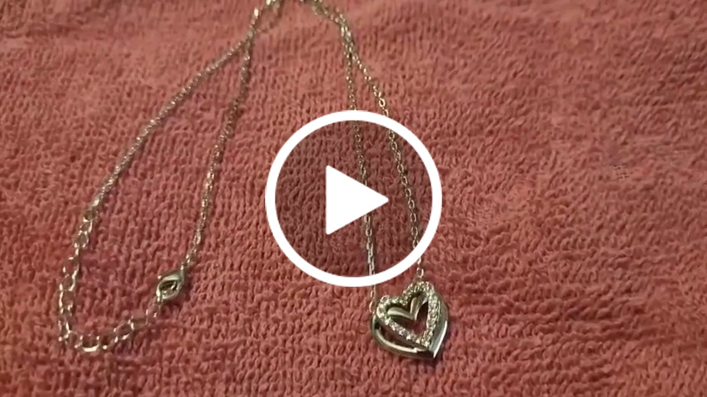 Customer video review of Cathy 18k White Gold Plated Necklace with Swarovski Crystals