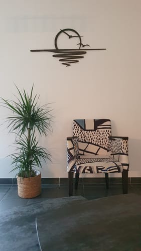 Customer photo review of Décoration murale en métal - Coucher du soleil (v04)