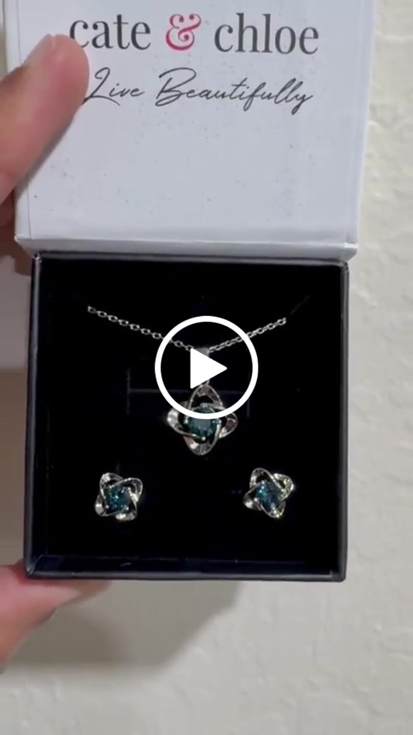 Customer video review of Infinity 18k White Gold Plated Birthstone Flower Earrings with Swarovski Crystals