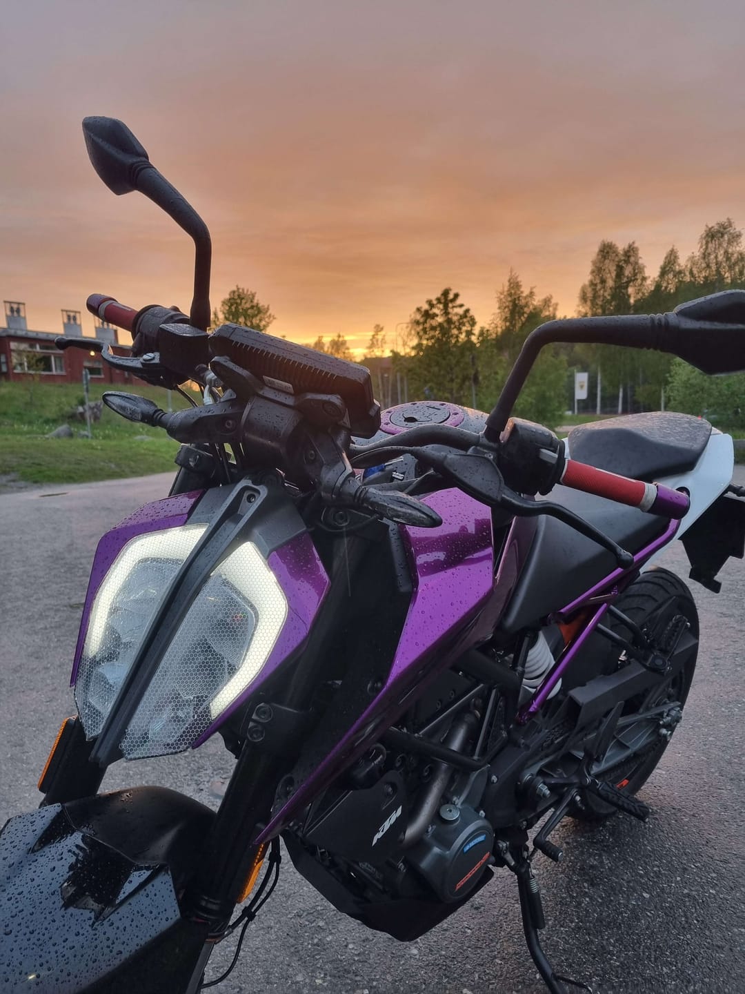 Customer photo review of Glossy Metallic Midnight Purple Vinyl Wrap