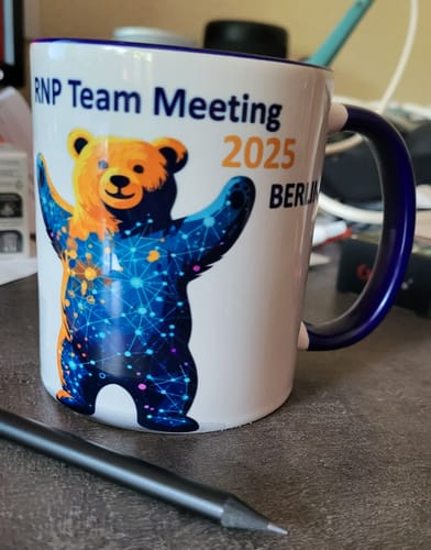 Customer photo review of TassenExpress - Becher Keramik Tasse mit Logo bedruckt 325ml Firmenlogo